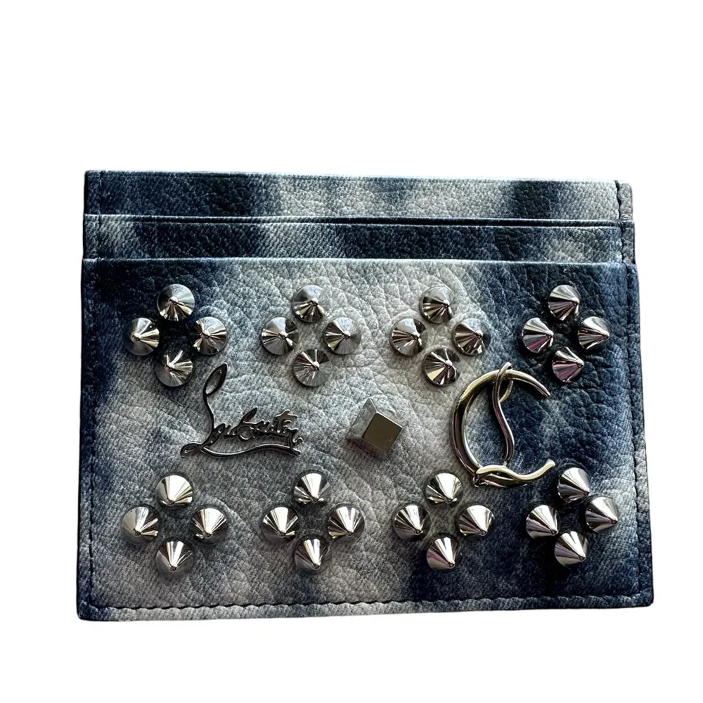 Christian Louboutin Kios Spiked Card Case Holder